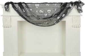 Jack Skellington Silver Decorative Fabric 72" X 30"