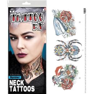Spider Neck Tattoo