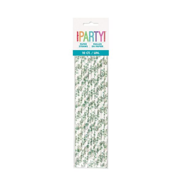 Botanical Paper Straws 10CT