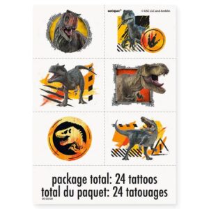 Jurassic World Dominion Tattoos 24CT