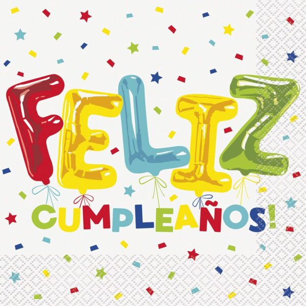 Feliz Cumpleanos Luncheon Napkins 16CT