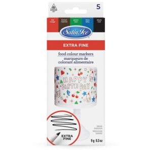 Food Color Markers Primary Extra Fine Tip 5CT 0.3oz