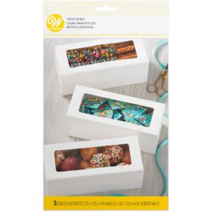 Rectangle Treat Box White 3CT