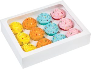 12 Cupcake Box w/ Window 3CT