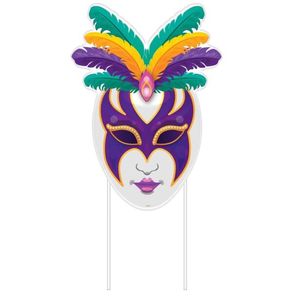 Mardi Gras Mask Yard Sign