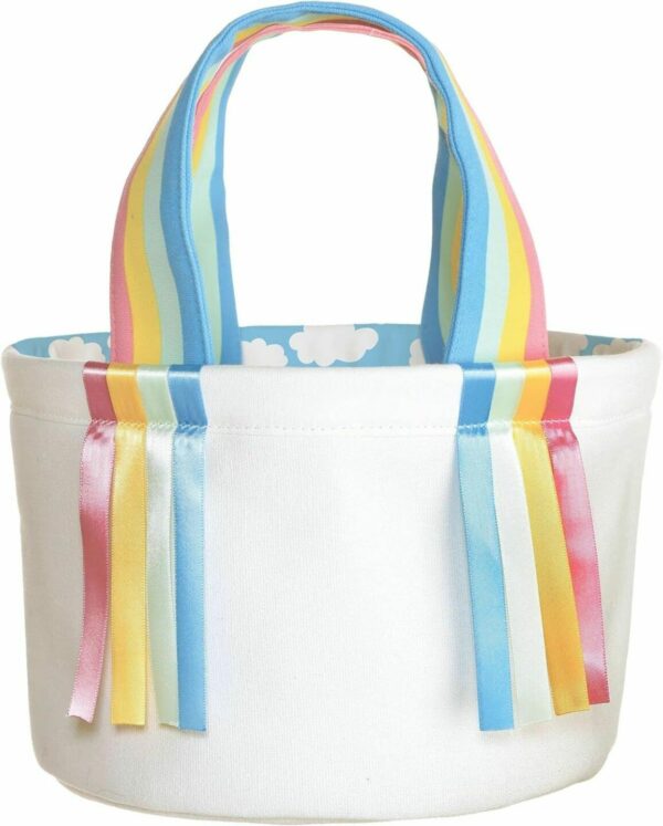 Rainbow Handle Easter Basket 11.5" x 10"