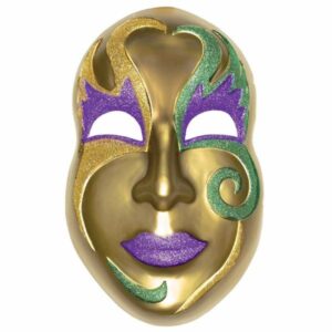 Mardi Gras Jumbo Face Mask Decor 21" x 13"