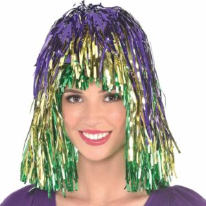 Mardi Gras Tinsel Wig
