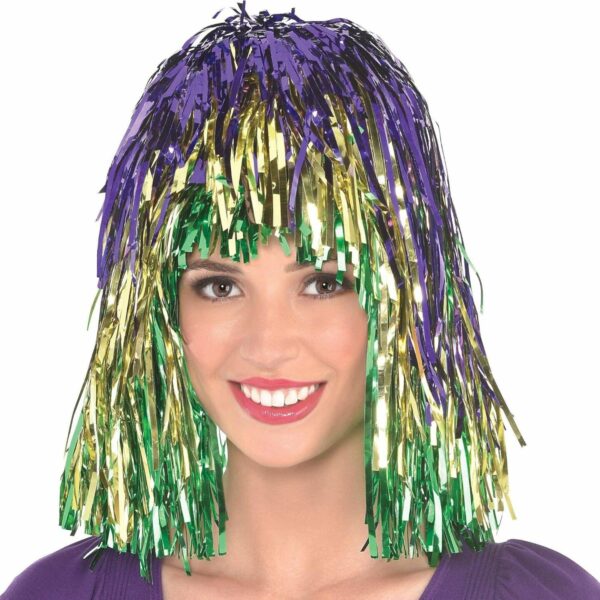 Mardi Gras Tinsel Wig