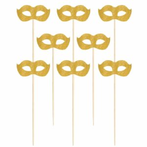 Mardi Gras Masquerade Glitter Picks 2CT