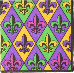 Fleur De Lis Beverage Napkins 5" 36CT
