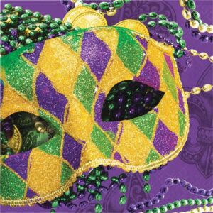 Mardi Gras Mask Lunch Napkins 16CT
