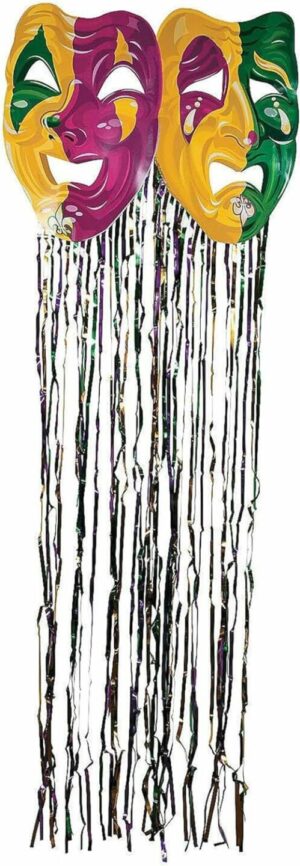 Mardi Gras Comedy/Tragedy Door Curtain