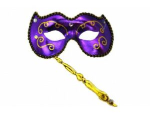 Mardi Gras Party Mask on Stick