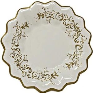 9.5" Classic Decorative Scalloped Bowls 12CT