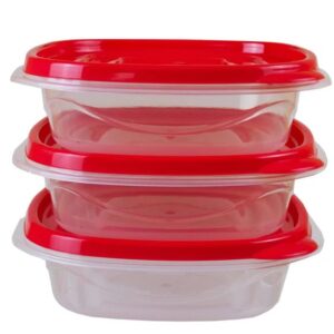 3 Pack Square Food Container Approx 6.75" x 6.25" x 2"