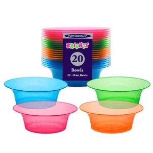 10oz Assorted Neon Bowls 20CT