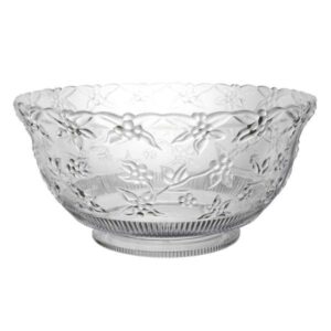12 QT. Plastic Embossed Punch Bowl Clear