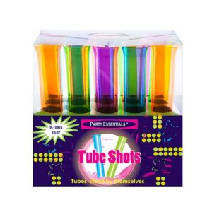 1.5oz Assorted Neon Tube Shots 15CT