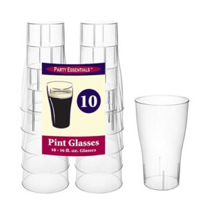 16oz Plastic Pint Glasses 10CT