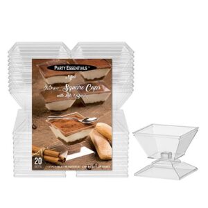 3.5oz Mini Square Cup with Lid 20CT
