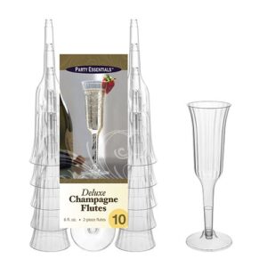 6oz Deluxe Champagne Flutes 10CT