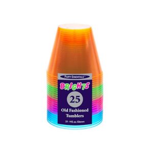 9oz Assorted Neon Tumblers 25CT