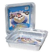 Aluminum Cake Pan 10" Square 2CT