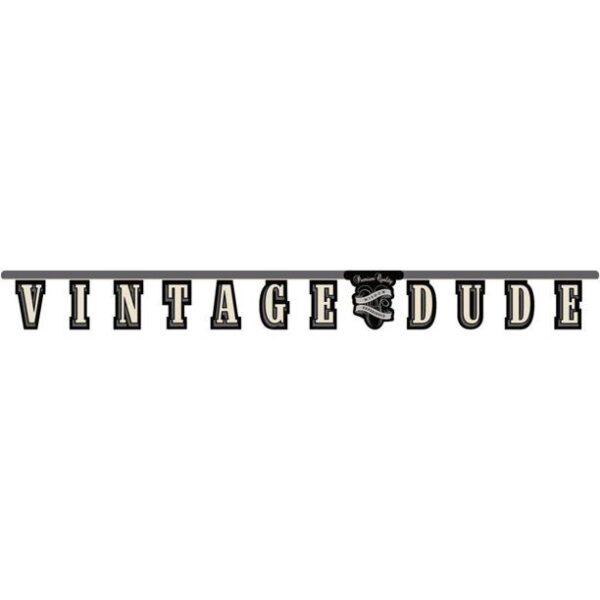 Vintage Dude Large Jointed Banner
