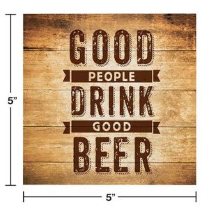 Good People Drink Good Beer Beverage Napkins 16CT
