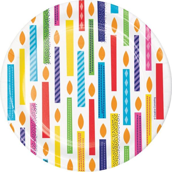 Bright Birthday 7" Plates 8CT