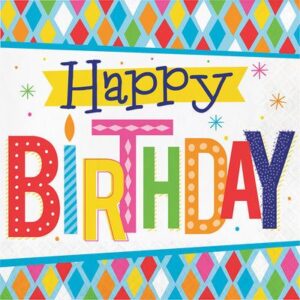 Bright Birthday Lunch Napkins 16CT