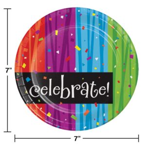 Confetti Milestone 7" Plates 8CT