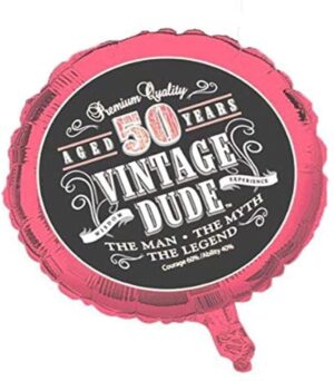 18" Vintage Dude Mylar Balloon 50TH