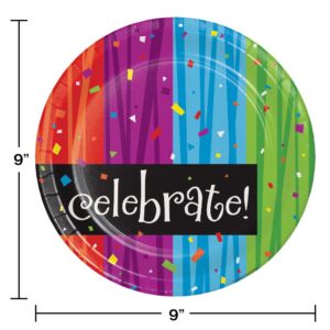 Confetti Milestone 9" Plates 8CT