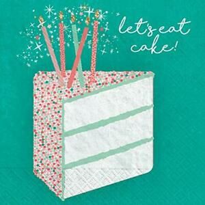 Happy Cake Day "Let's eat cake" 5"x5" Napkins 16CT