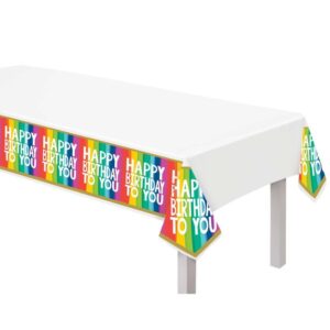 Rainbow Wishes Plastic Table Cover 54"x102"