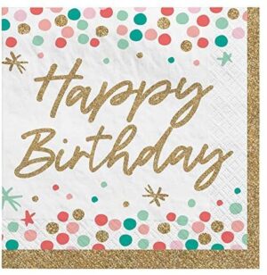 Wish Big 5" Birthday Beverage Napkins