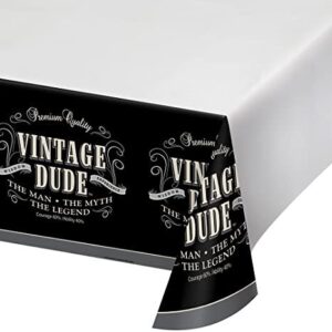 Vintage Dude Plastic Tablecover 54"x102"