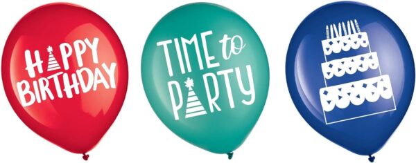 A Reason To Celebrate Assorted 12" Latex Balloons 15CT