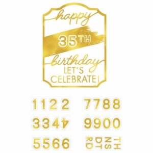 Golden Age Customizable Add Any Age Golden Birthday Cardboard Easel
