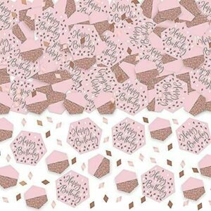 Blush Hexagon Birthday Confetti 2.5oz