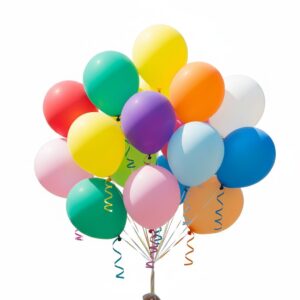 1 Dozen Latex Balloons (Assorted Colors)(Inflated)