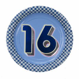 Bulldog 16th Birthday 7" Plates 8CT