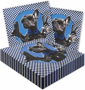 Bulldog 16th Birthday Lunch Napkins 16CT