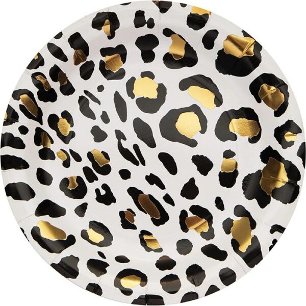 9" Leopard Plates 8CT