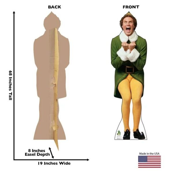 Elf Life-Size Cardboard Standup Cutout 68"x19"x8"