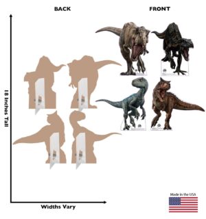 Jurassic World Mini Set Cardboard Standup Cutouts 4PC