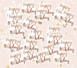 Big Size Rose Gold  Happy Birthday Confetti