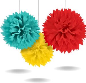 16" Rainbow Fluffy Decoration 3CT